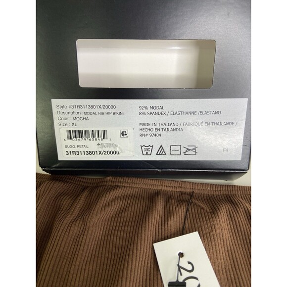 2xist Modal Luxe Hip Rib Bikini Brief Underwear Mocha Brown Mens Size XL - Picture 5 of 5